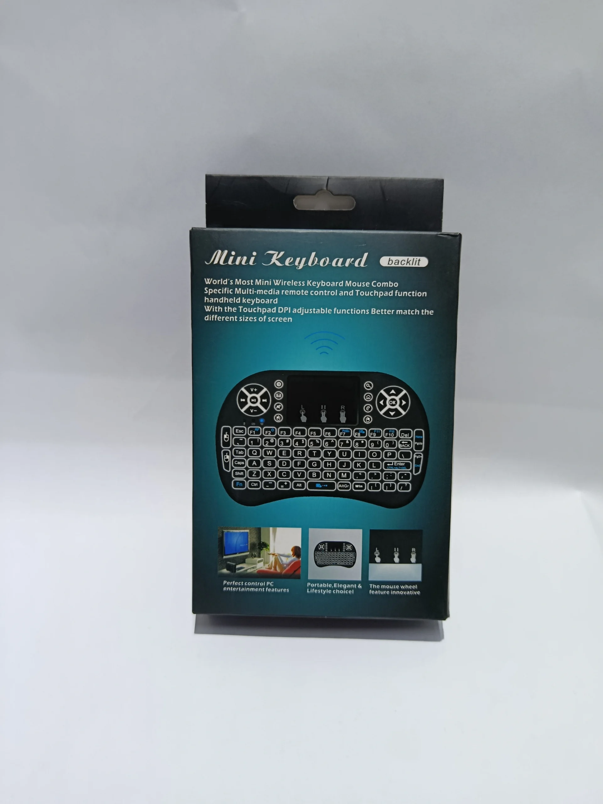 178 Mini keyboard mouse combo with backlight tv control gaming keyboard - Image 1