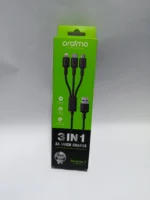 Oraimo 3 in 1 charging cable with Lightning Micro USB and Type C connectors