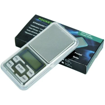 Digital pocket scale with 200g capacity, 0.01g precision, LCD display, and portable design for jewelry weighing.