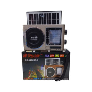 Solar Rechargeable Radio AC/DC – FM Radio with Dual Power for Home & Outdoor Use