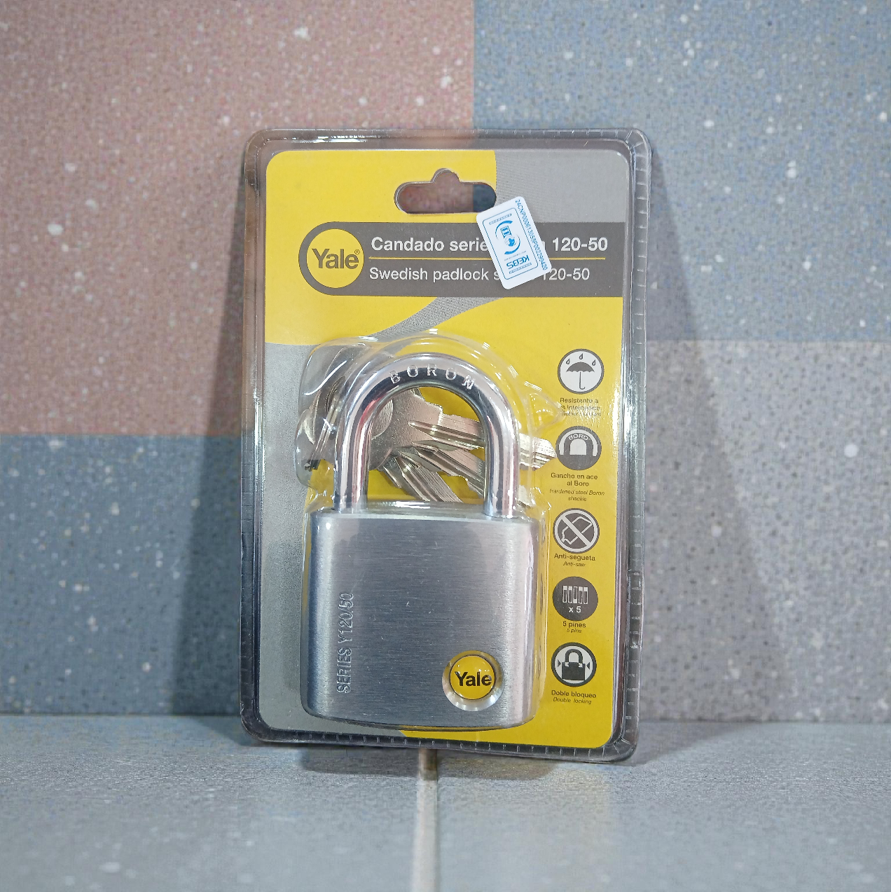 Yale Y120D Padlock 50mm – Heavy Duty Security Padlock with 3 Keys