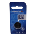 Renata CR2016 lithium battery 3V coin cell for car remotes, watches and small electronic devices