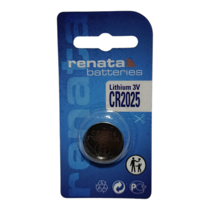 Renata CR2025 lithium battery 3V coin cell for car remote keys, watches and small electronic devices