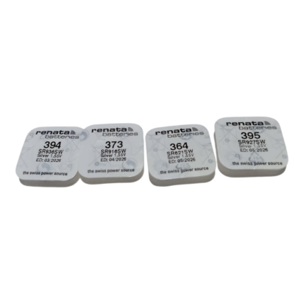 Renata Watch Batteries 394 / 395 / 364 / 373 – Swiss Silver Oxide Cells