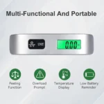Electronic Luggage Scale 50kg – Digital Hanging Travel Scale with Battery - Image 4