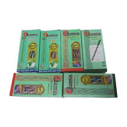 Obama Smoothline biro pens pack of 50 blue ink smooth writing ballpoint pens