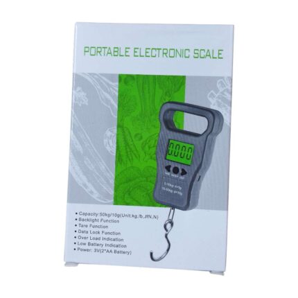 50kg rechargeable digital luggage scale with tare function unit conversion and portable design