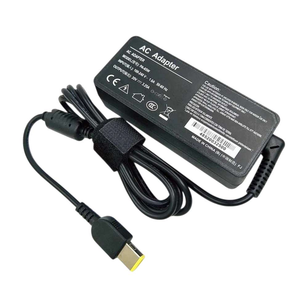 Lenovo ThinkPad laptop charger 20V 3.25A power adapter with power cable
