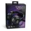 T7 wireless over ear headphones black with padded cushions and modern design