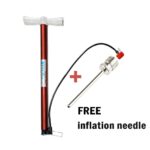 Portable aluminum hand air pump for bicycle and motorbike tires and sports balls