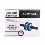 Ab wheel roller double wheel abdominal exercise roller with free knee mat