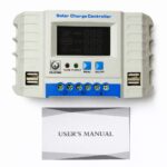 Solarmax 30A solar charge controller with digital display and dual USB outputs for 12V/24V solar systems.