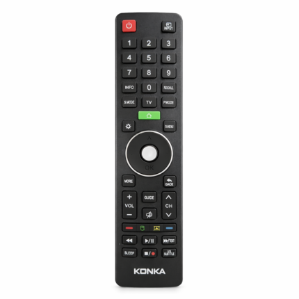 Konka smart TV remote control with navigation buttons and shortcut keys for Konka smart televisions.