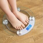 Round Bathroom Scale 180kg Clear Hard Glass Health Body Weight Scale - Image 2