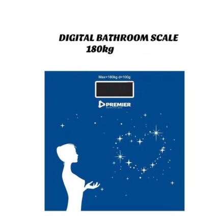 Premier health scale body weight weighing machine 180kg made of hard glass for accurate home use