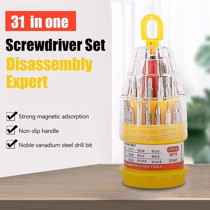 31 in 1 screwdriver set magnetic multifunctional repair tool kit for electronics phone and laptop repairs