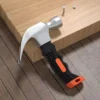 Small hammer tool mini claw hammer with soft rubber handle for household repairs and picture hanging