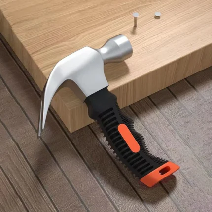 Small hammer tool mini claw hammer with soft rubber handle for household repairs and picture hanging
