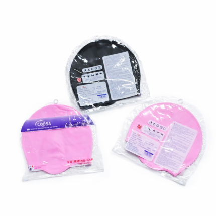 Silicone swimming cap stretching design with ear space for comfortable swimming