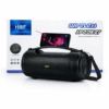 F39 wireless Bluetooth speaker with solar charging, FM radio, USB playback, antenna, and hanging strap
